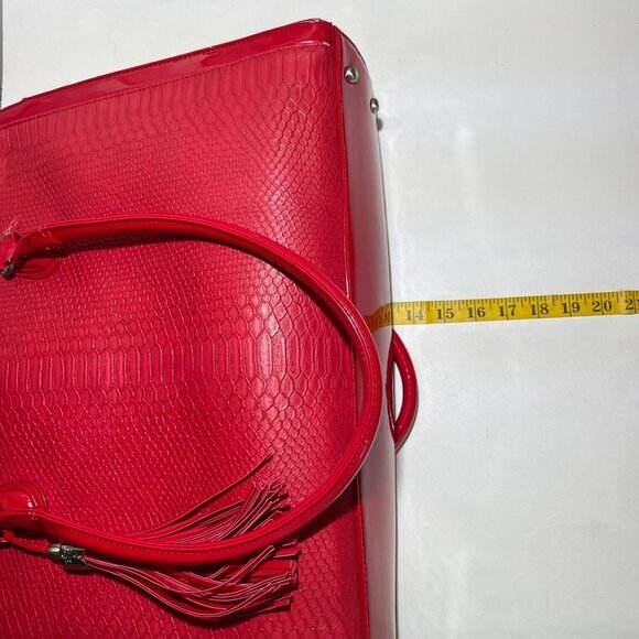My Best Friend Is A Bag Laptop Patent Leather Snakeskin Red Large‎ - Picture 16 of 16